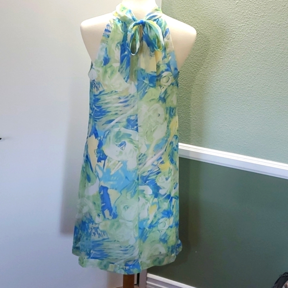 Jonathan Martin Studio Grecian Style Sleeveless Print Dress - Picture 5 of 14